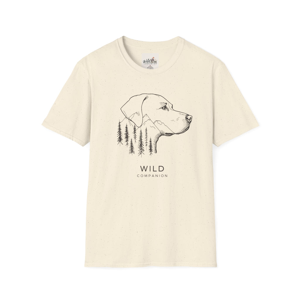 Line Art Dog Mountains 1 T-Shirt