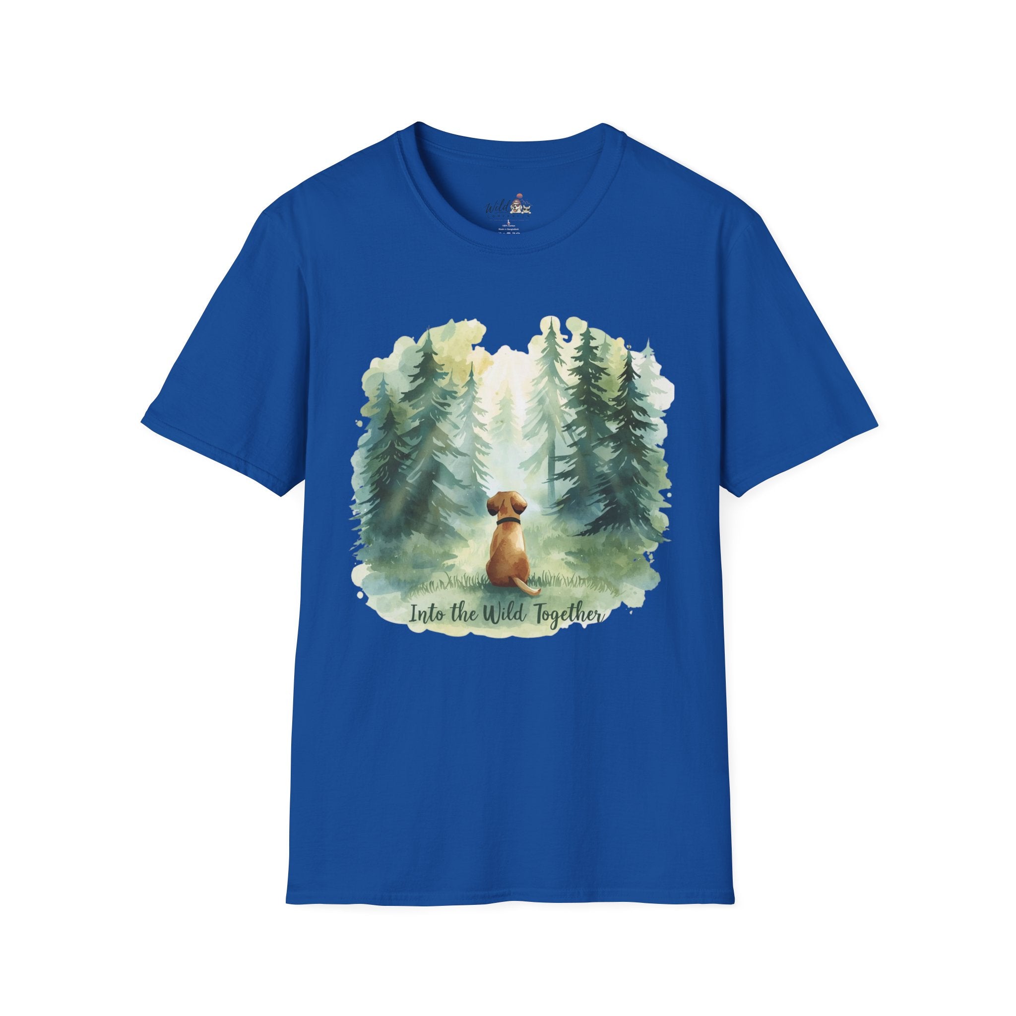 Watercolor Forest Pet 1 Portrait T-Shirt