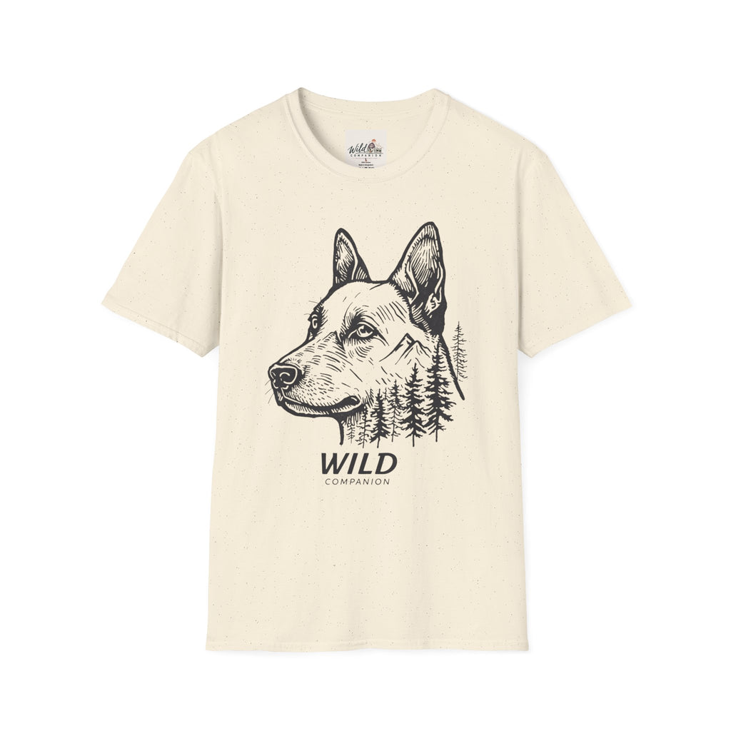 Line Art Dog Mountains 2 T-Shirt