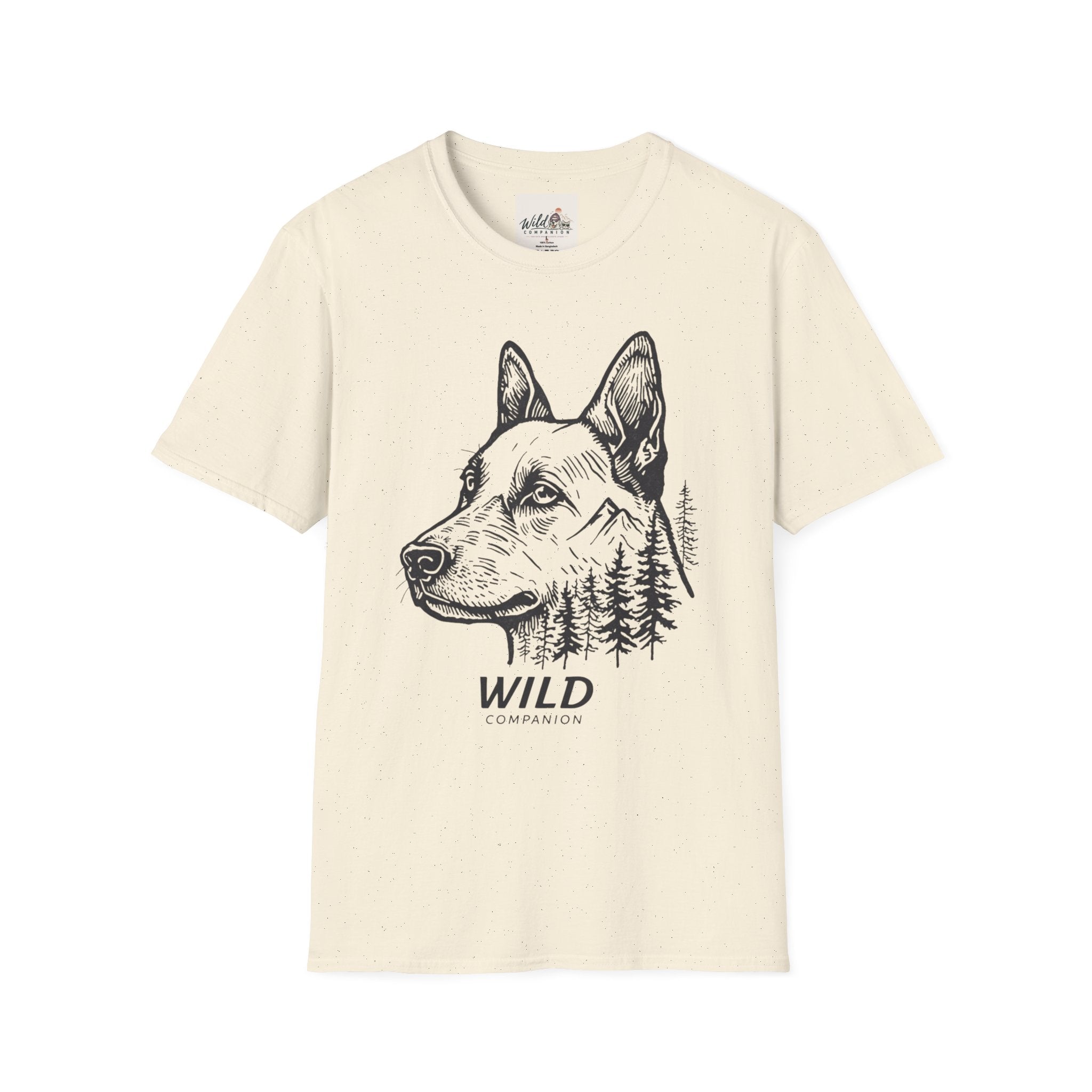 Line Art Dog Mountains 2 T-Shirt
