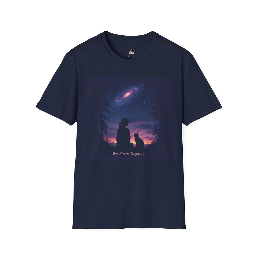 Night Sky with Cat 2 T-Shirt