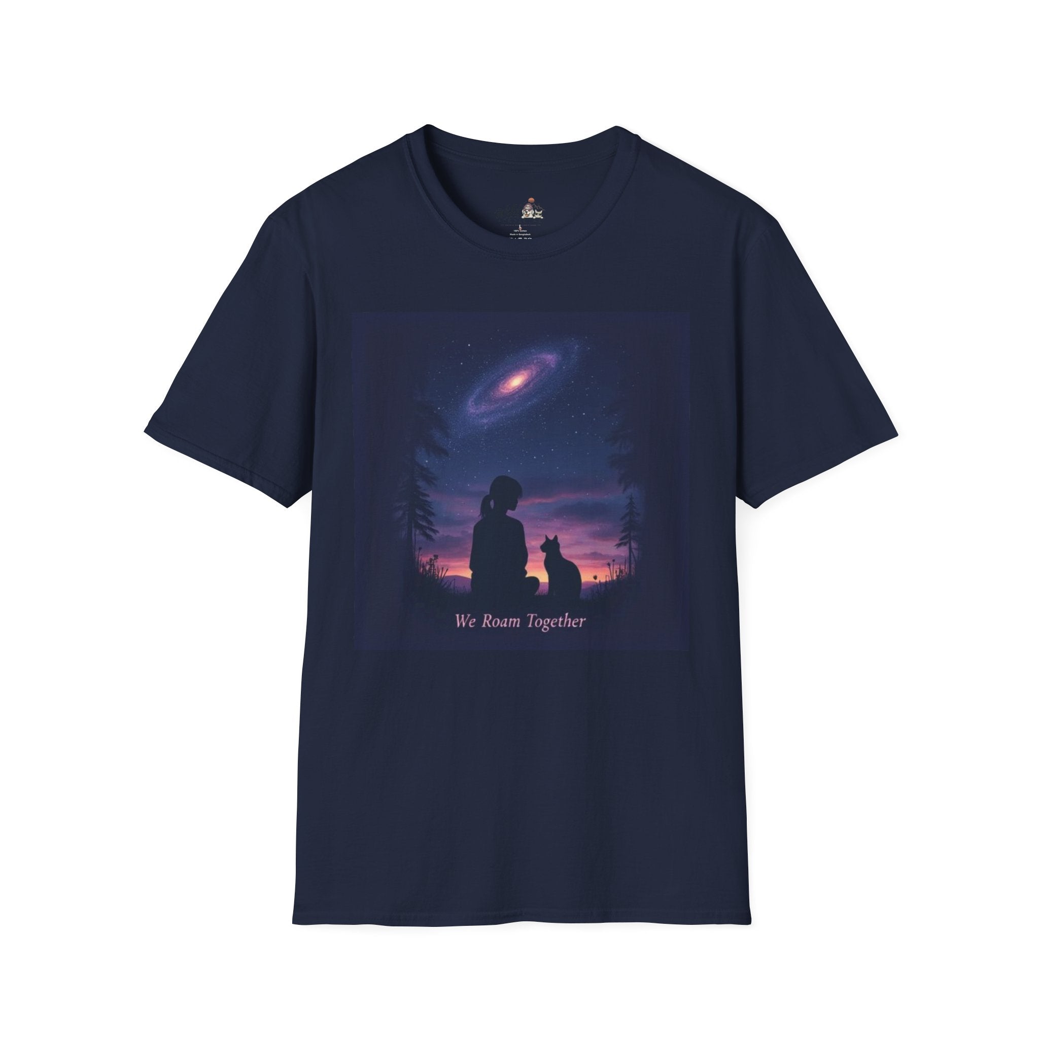 Night Sky with Cat 2 T-Shirt