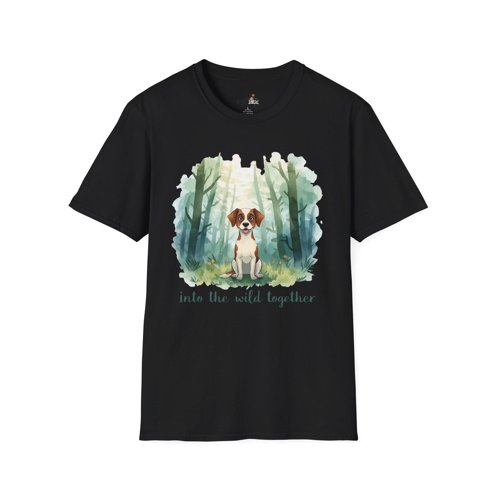 Watercolor Forest Pet 3 Portrait T-Shirt