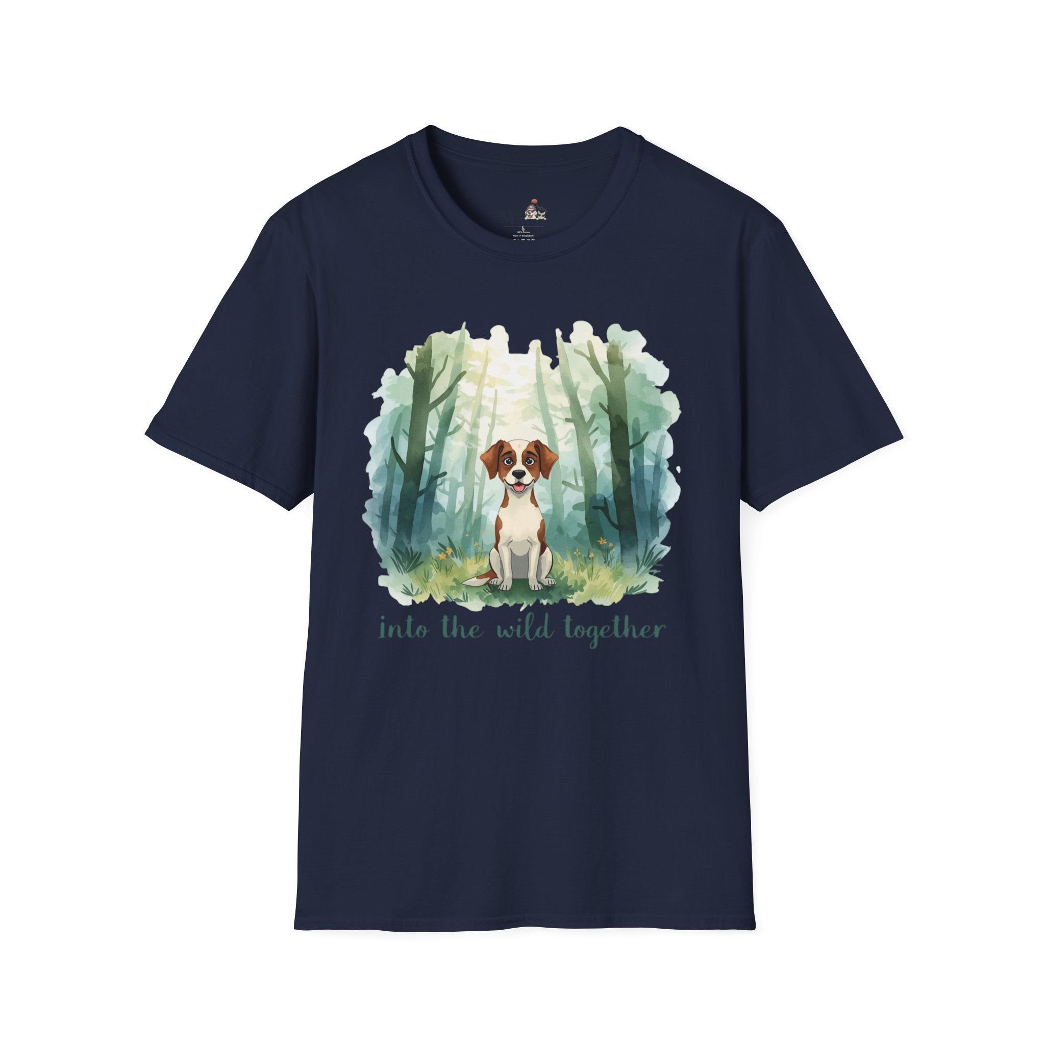 Watercolor Forest Pet 3 Portrait T-Shirt
