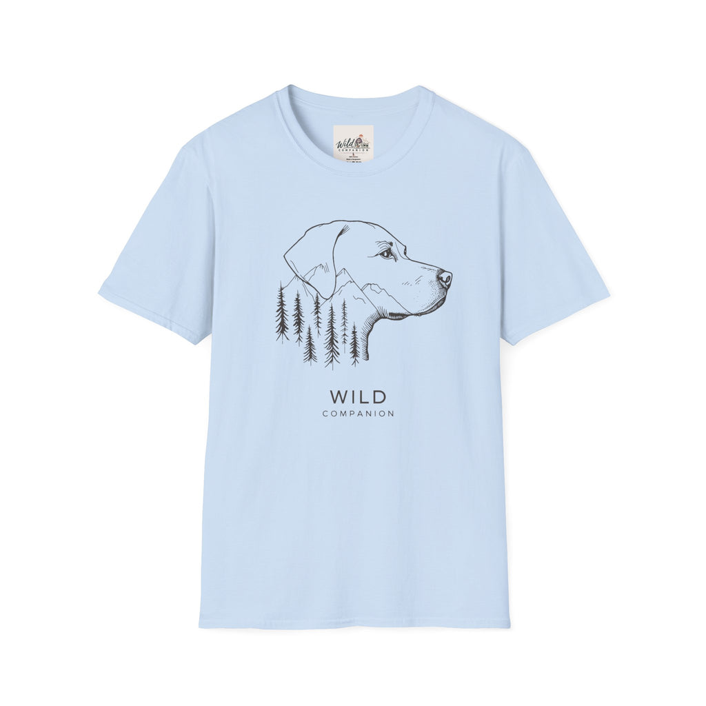Line Art Dog Mountains 1 T-Shirt