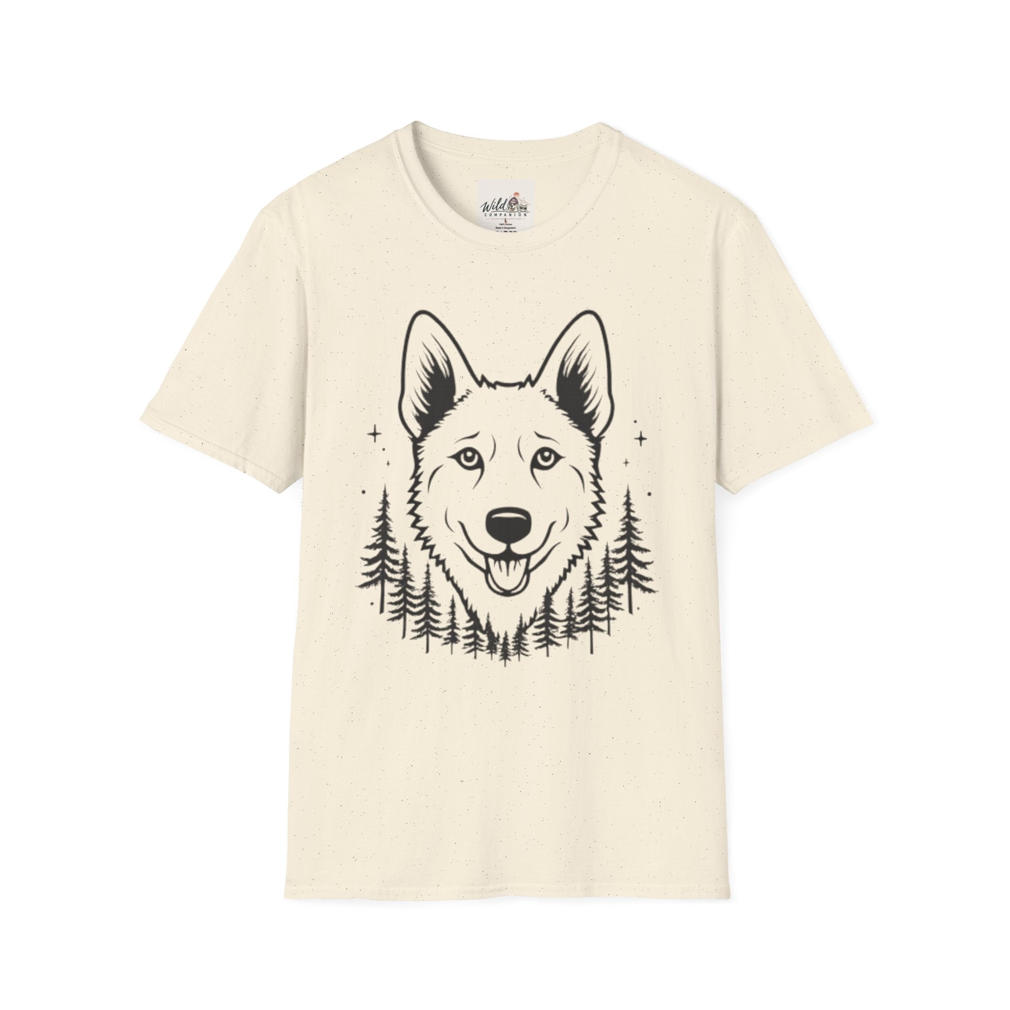 Line Art Dog Mountains 3 T-Shirt
