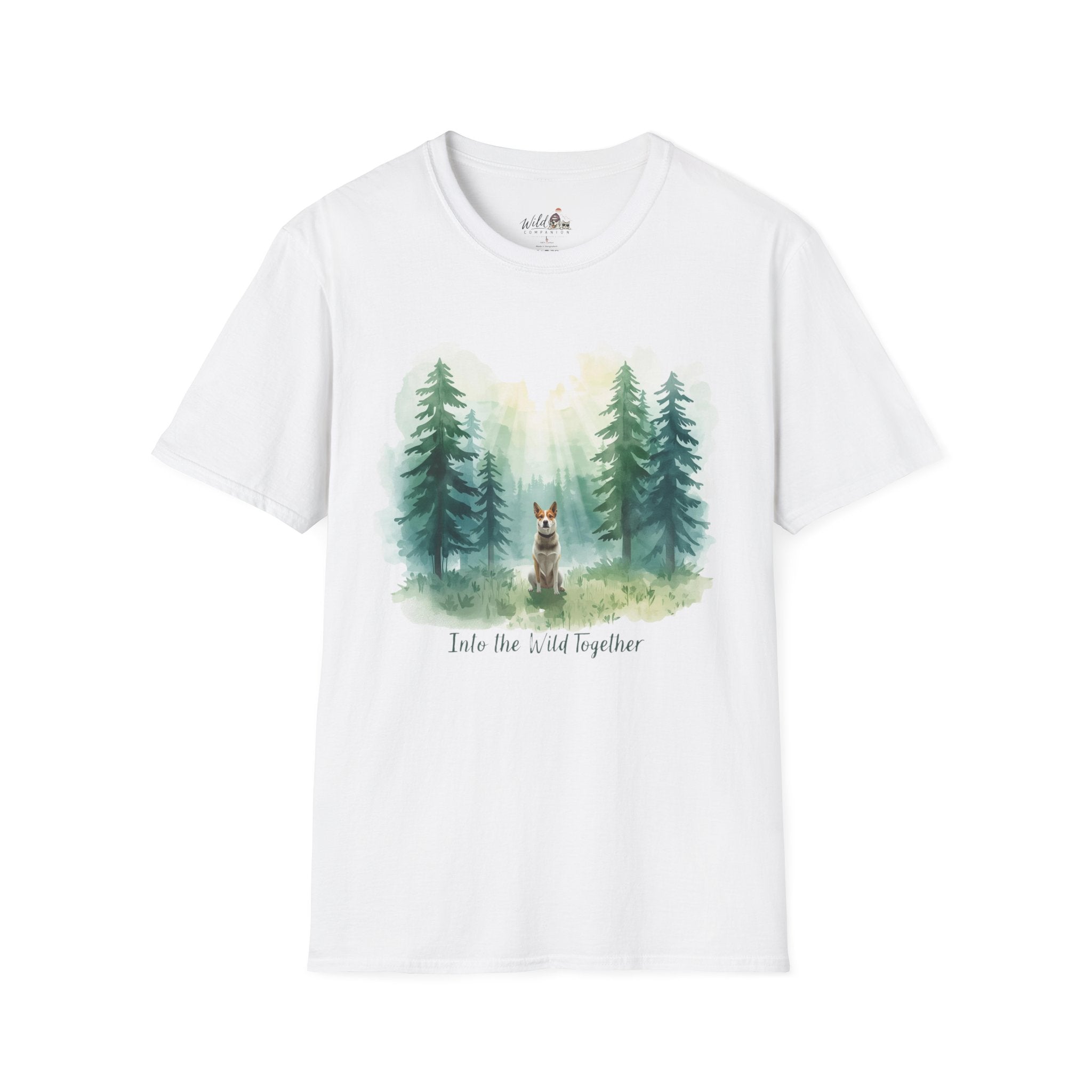 Watercolor Forest Pet 2 Portrait  T-Shirt