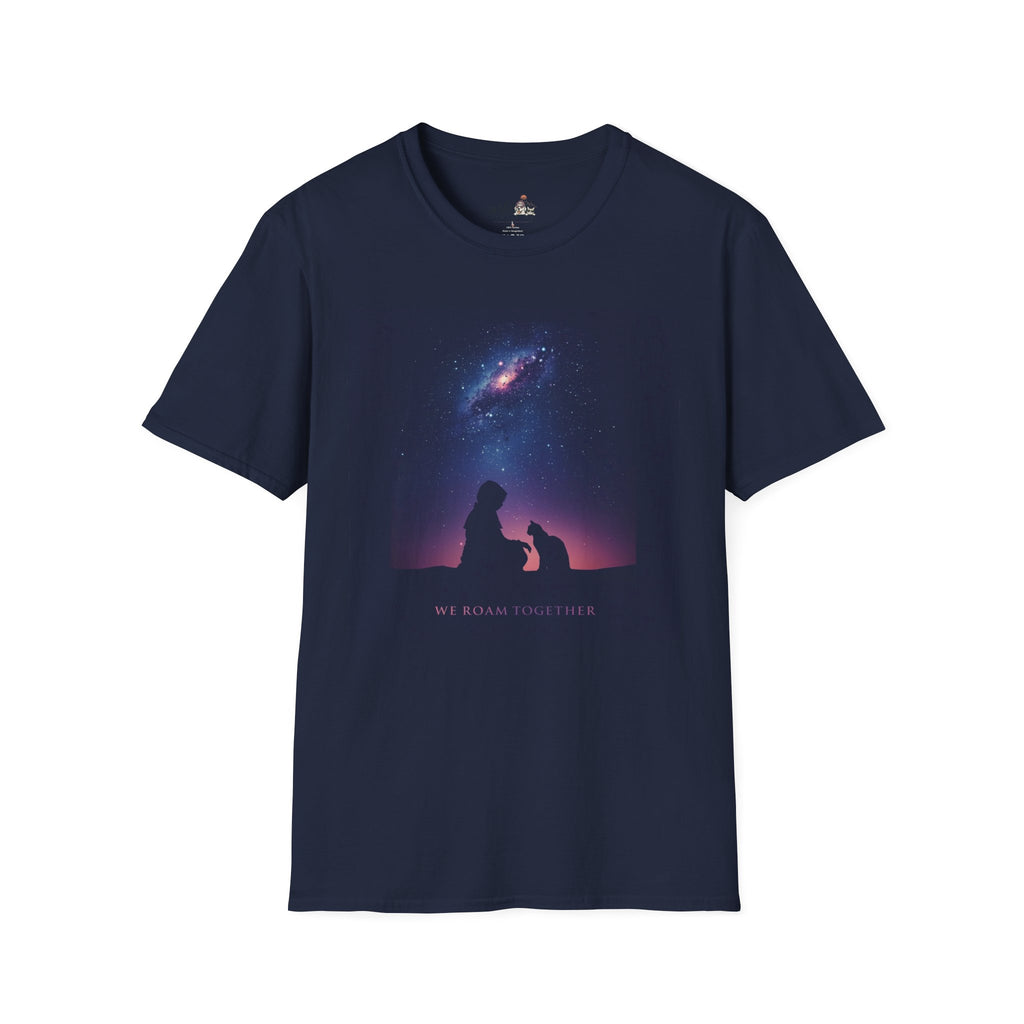 Night Sky with Cat 1 T-Shirt