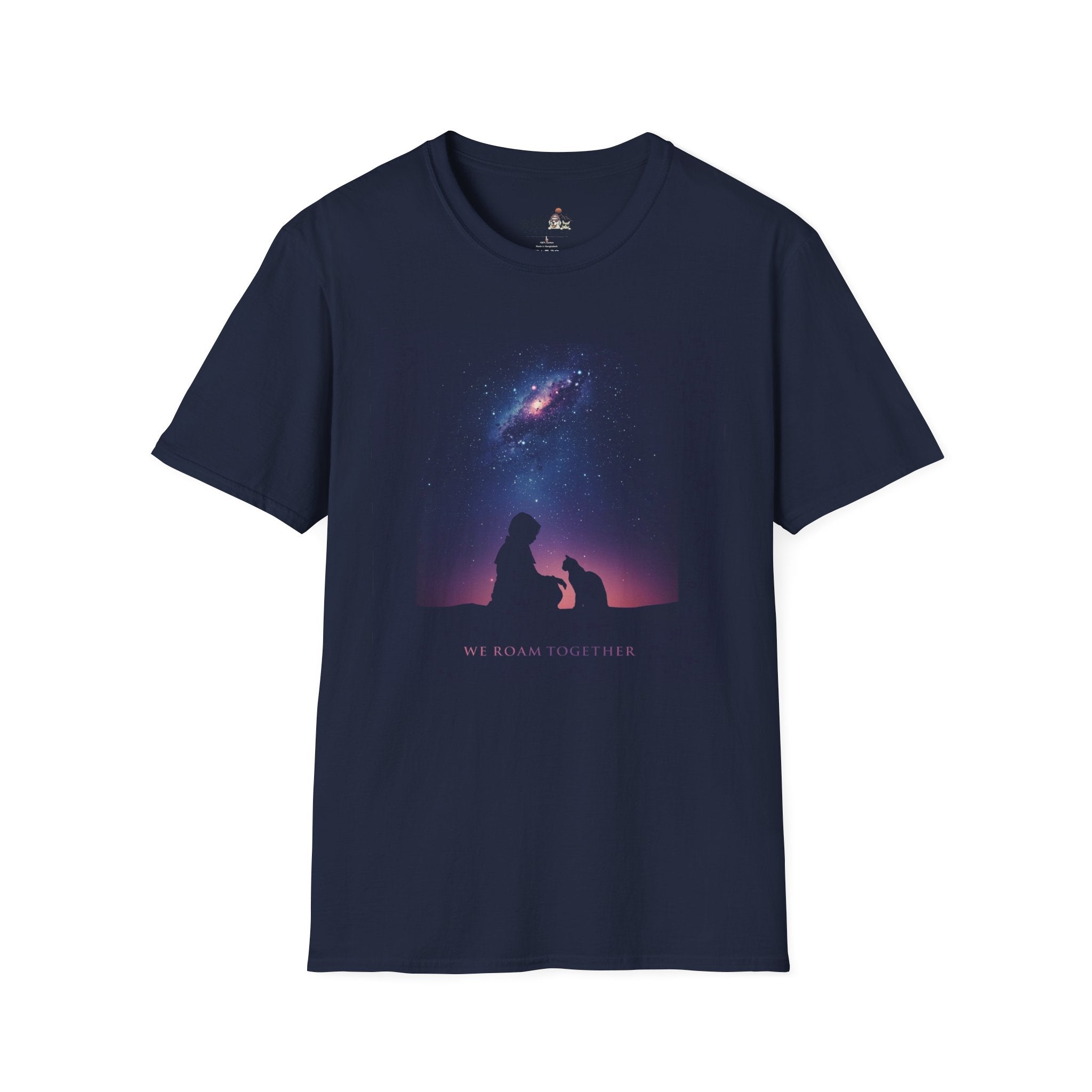 Night Sky with Cat 1 T-Shirt