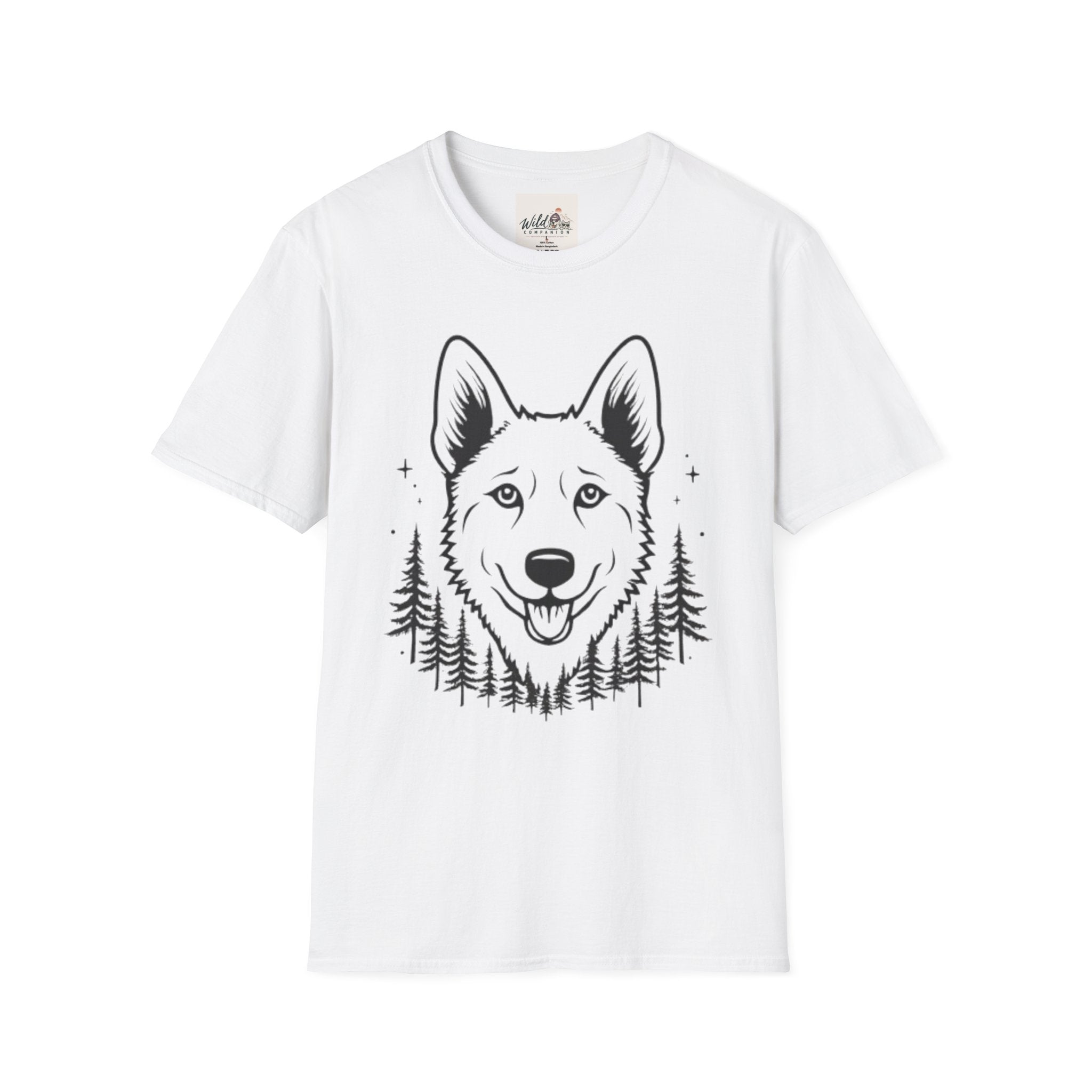 Line Art Dog Mountains 3 T-Shirt
