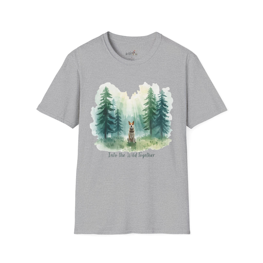 Watercolor Forest Pet 2 Portrait  T-Shirt