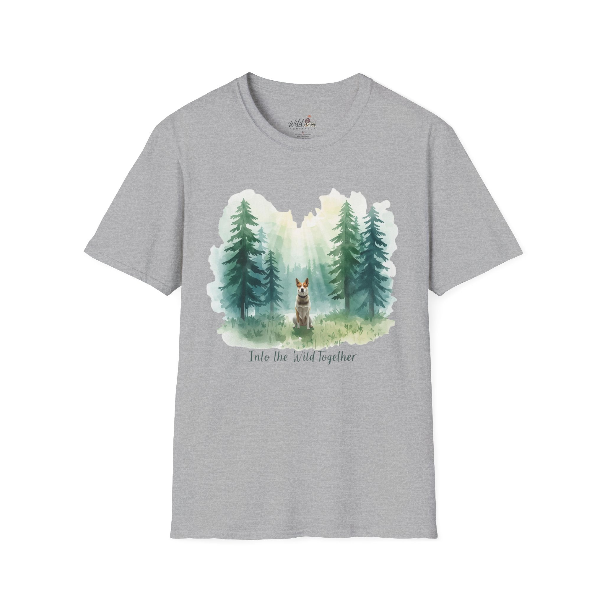 Watercolor Forest Pet 2 Portrait  T-Shirt