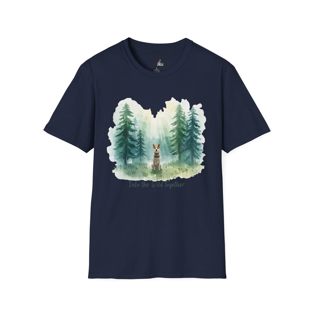 Watercolor Forest Pet 2 Portrait  T-Shirt