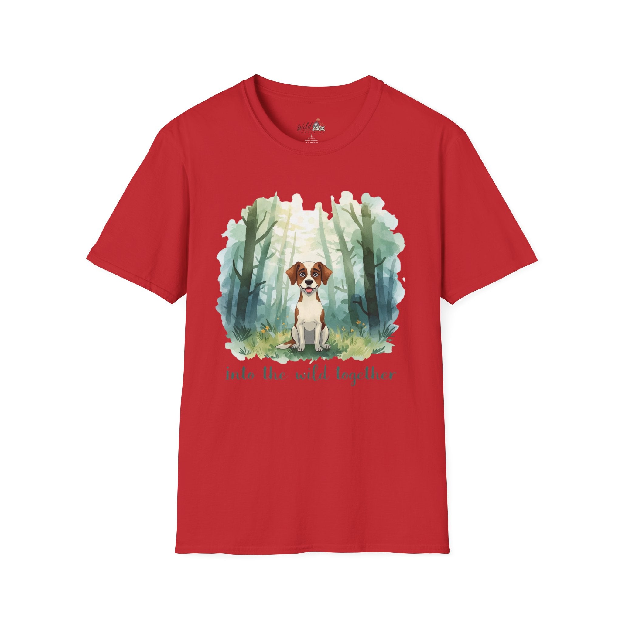 Watercolor Forest Pet 3 Portrait T-Shirt