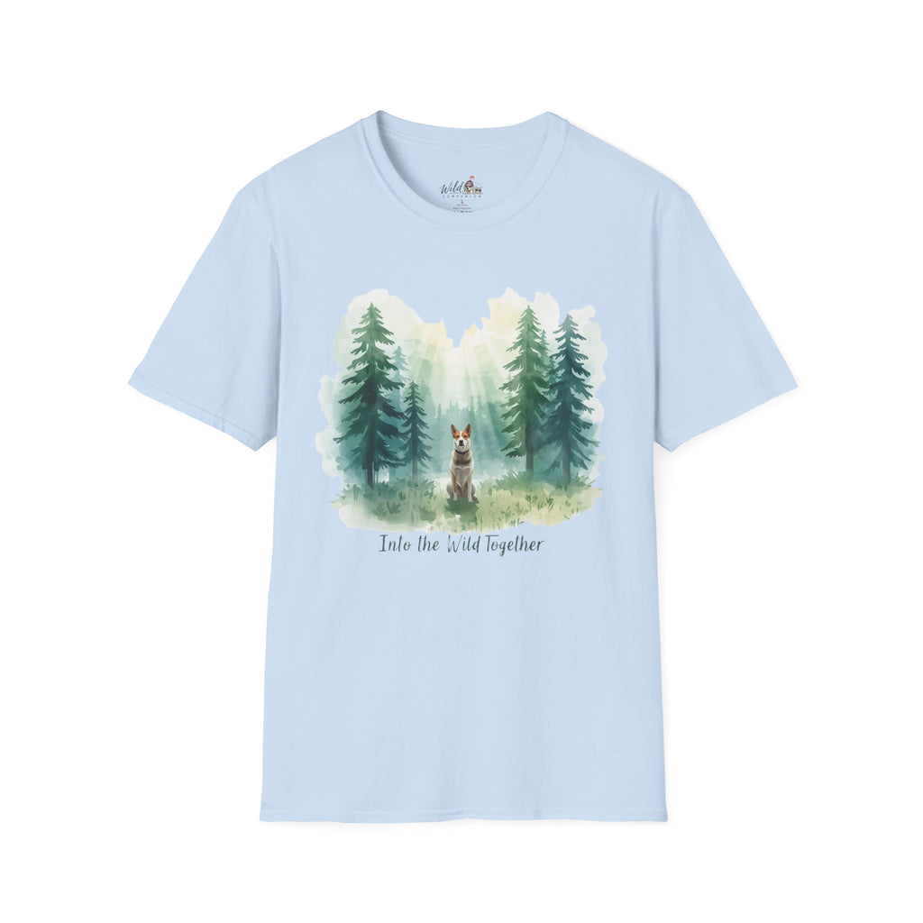 Watercolor Forest Pet 2 Portrait  T-Shirt