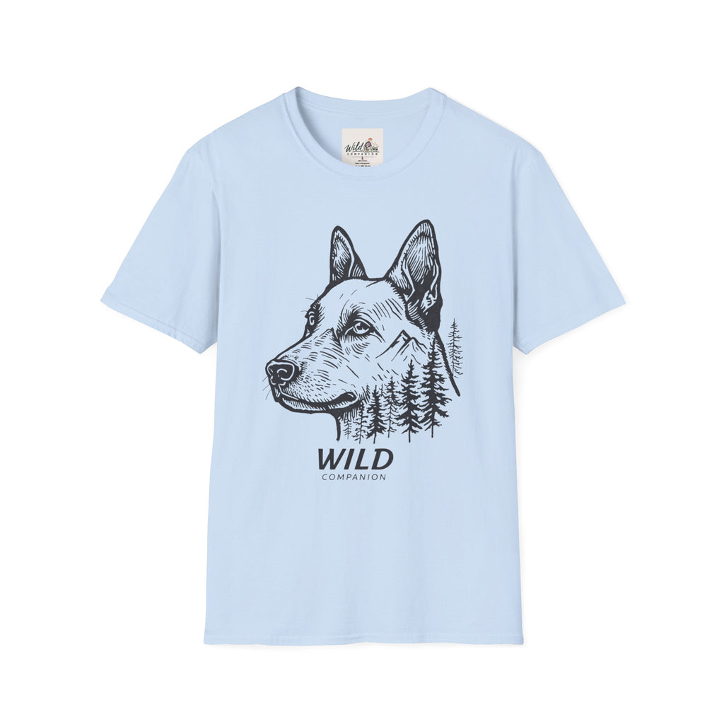 Line Art Dog Mountains 2 T-Shirt