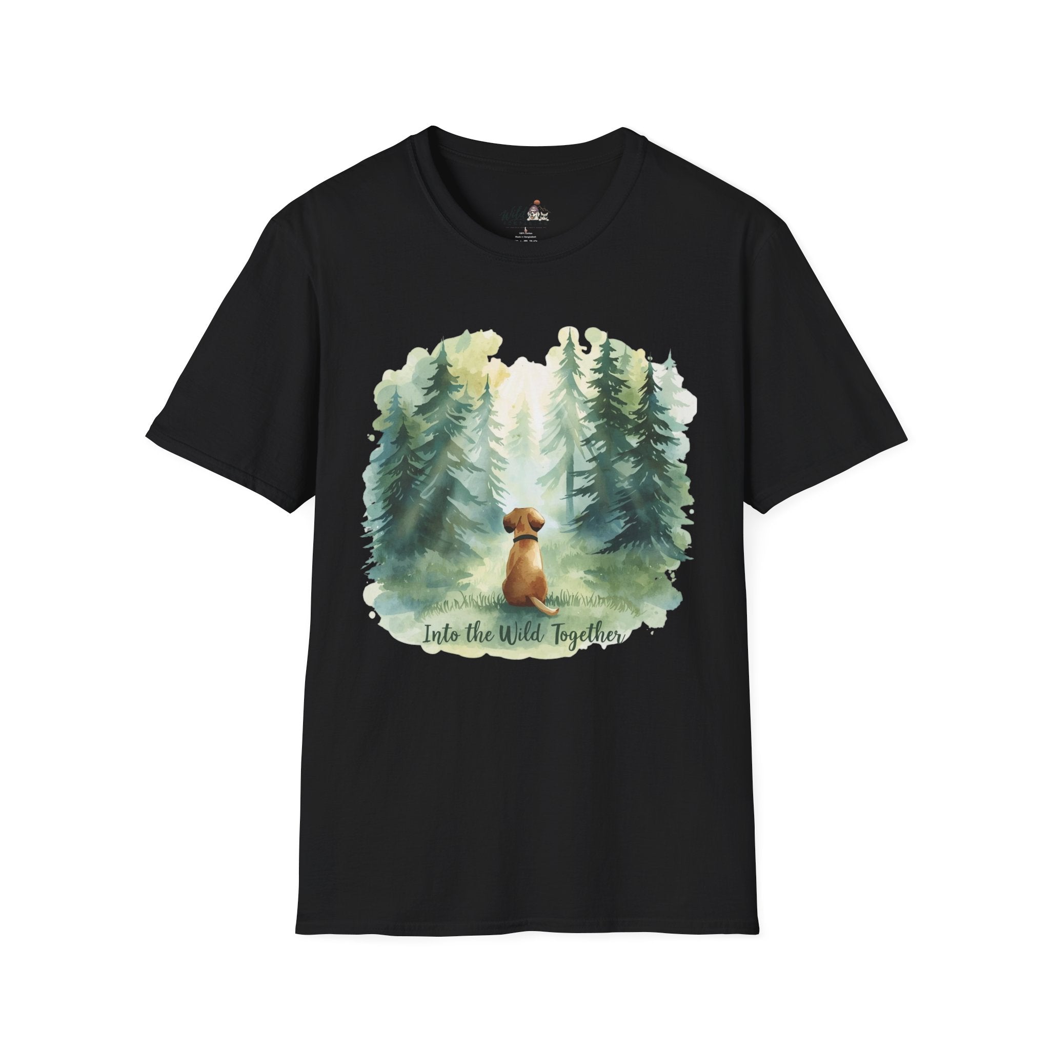Watercolor Forest Pet 1 Portrait T-Shirt