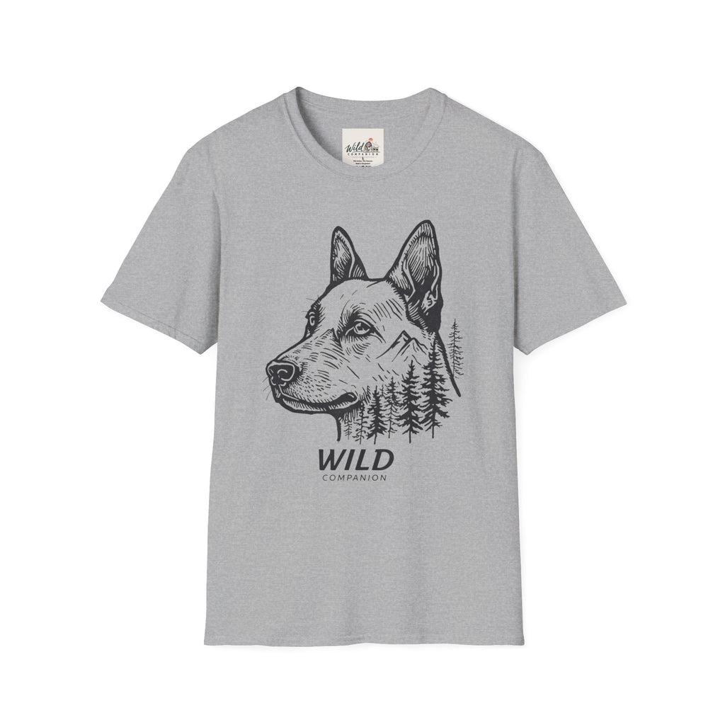 Line Art Dog Mountains 2 T-Shirt