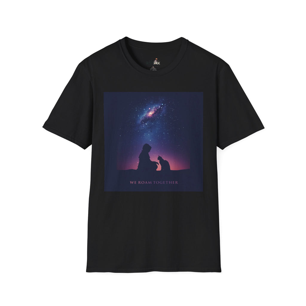 Night Sky with Cat 1 T-Shirt