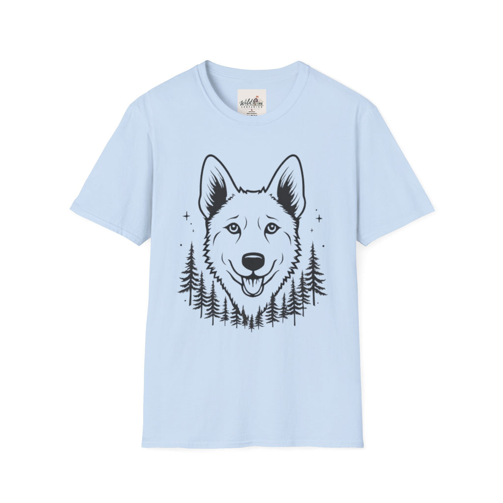 Line Art Dog Mountains 3 T-Shirt