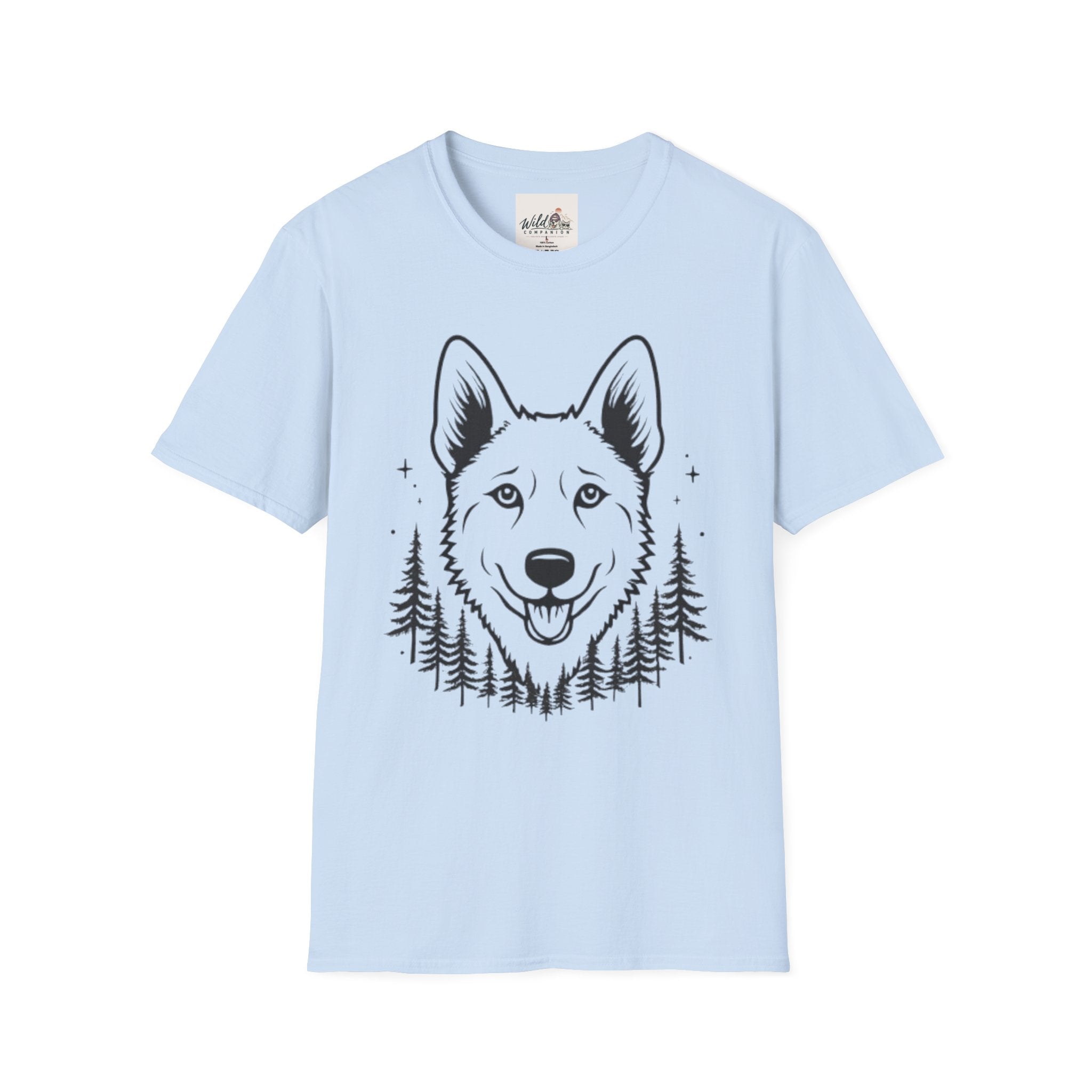 Line Art Dog Mountains 3 T-Shirt