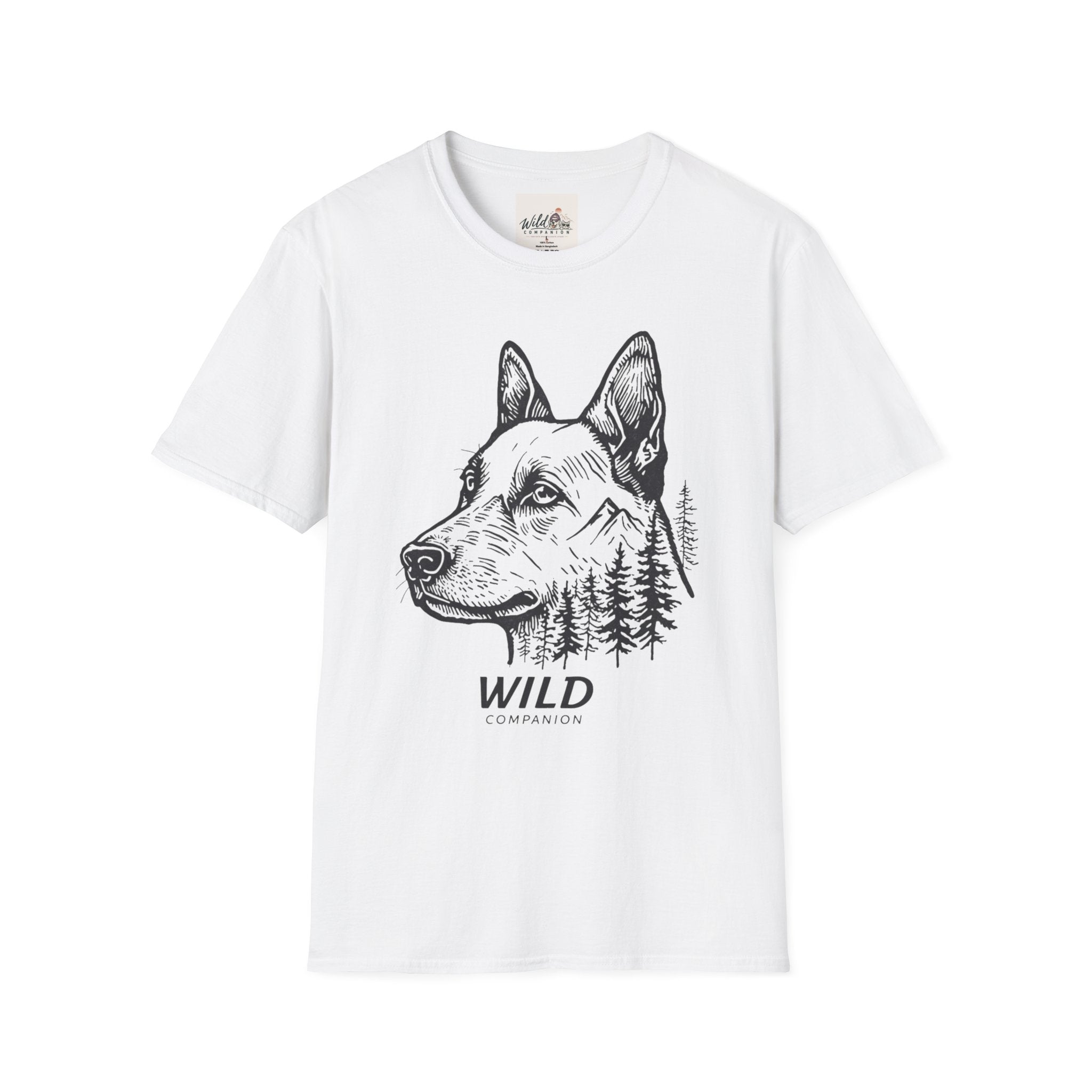 Line Art Dog Mountains 2 T-Shirt