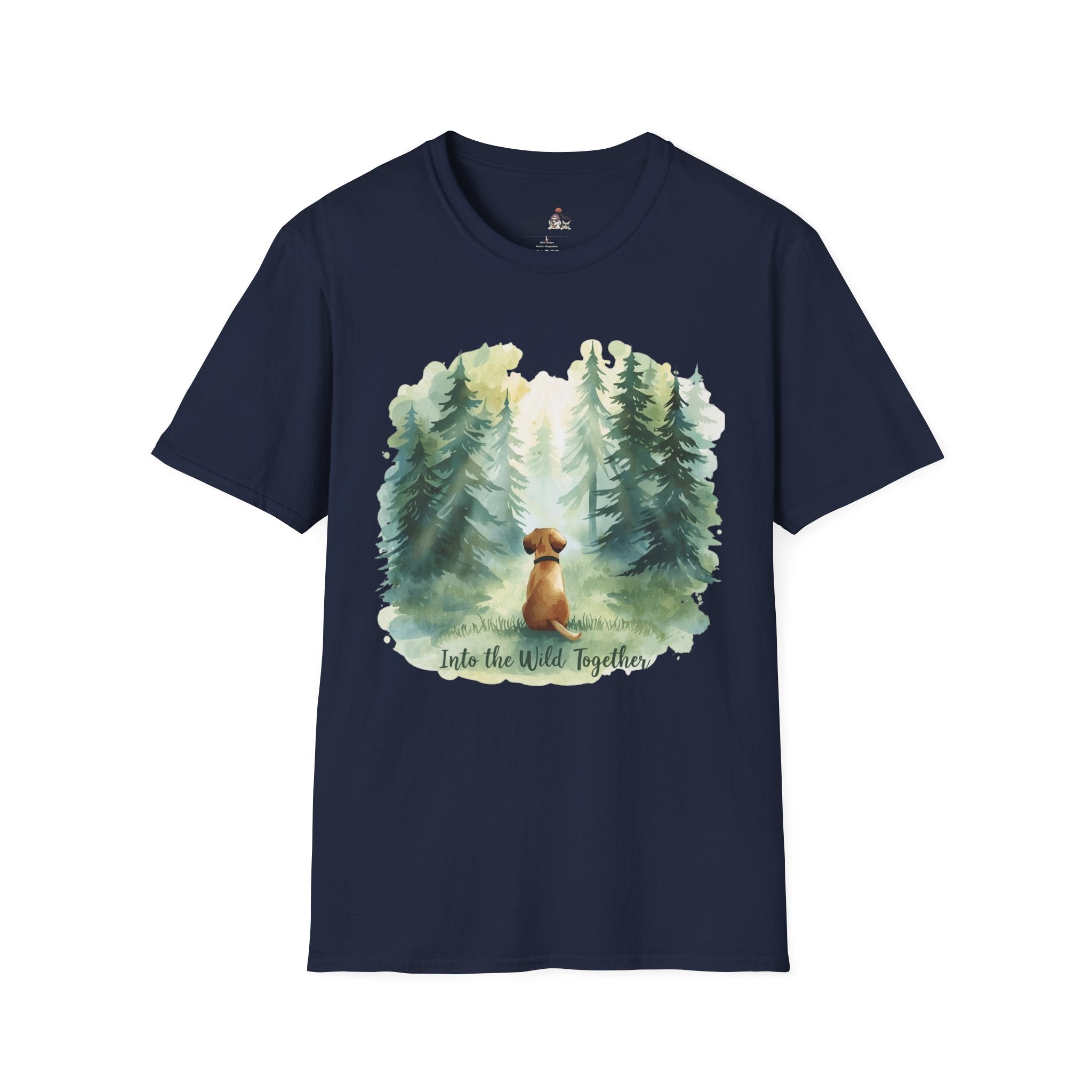 Watercolor Forest Pet 1 Portrait T-Shirt
