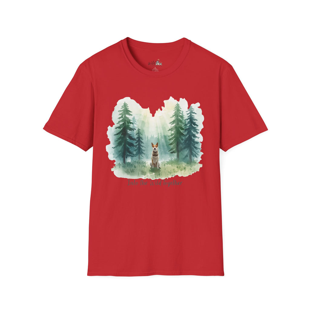 Watercolor Forest Pet 2 Portrait  T-Shirt