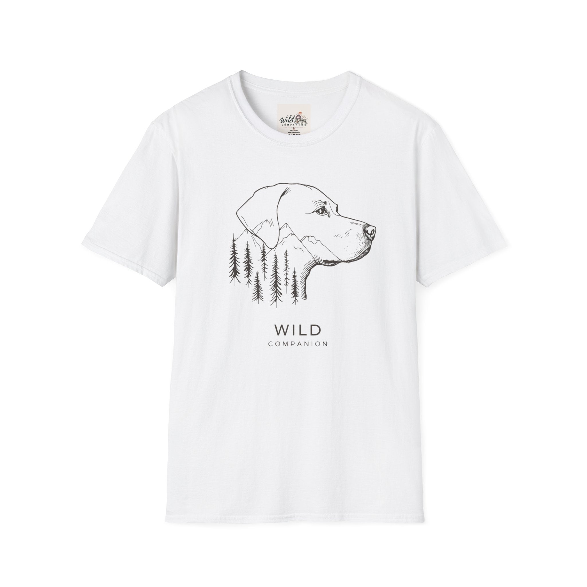 Line Art Dog Mountains 1 T-Shirt