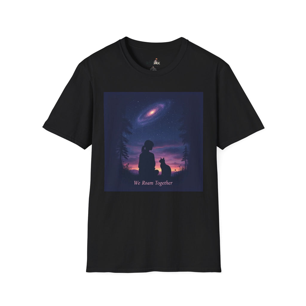 Night Sky with Cat 2 T-Shirt