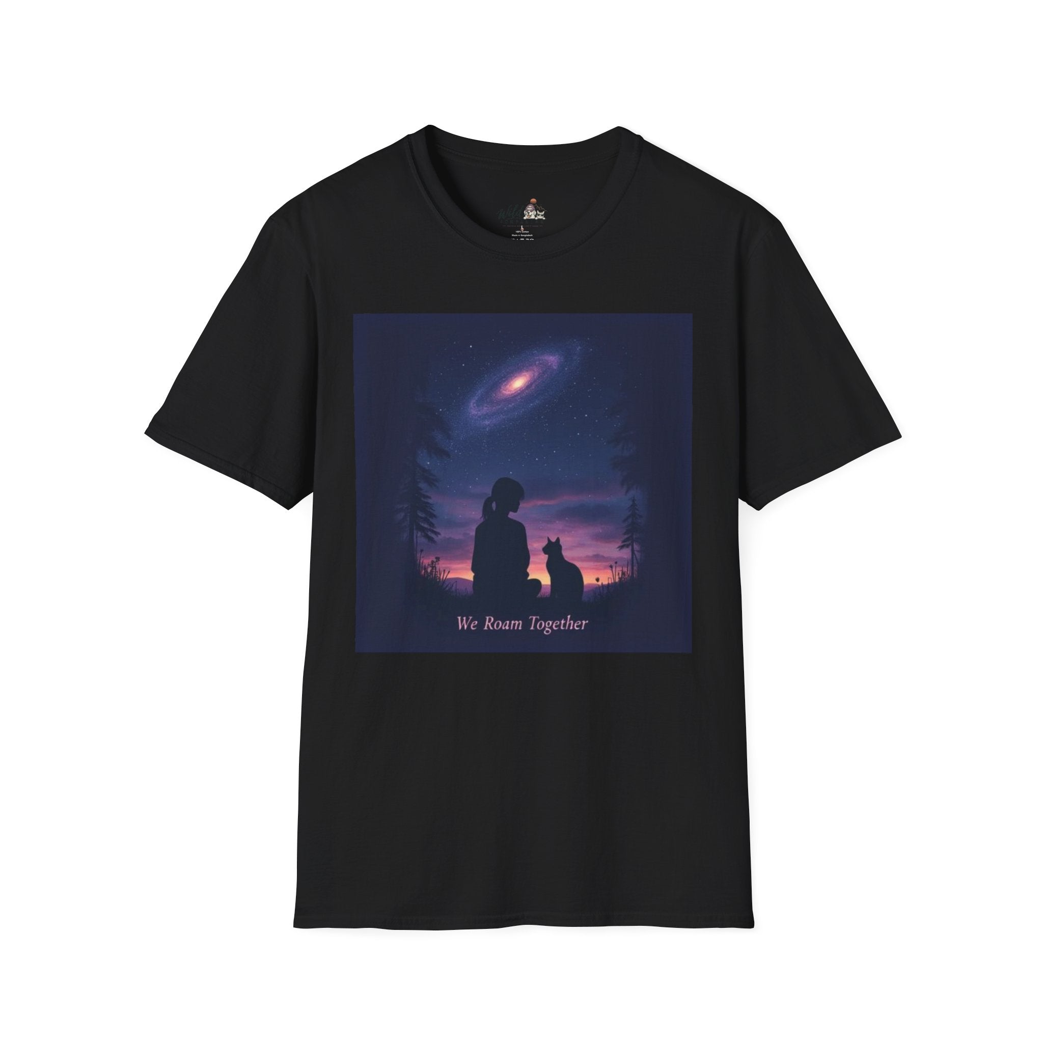 Night Sky with Cat 2 T-Shirt